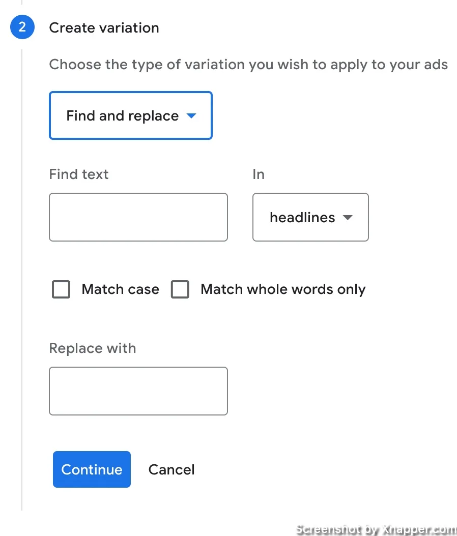 ads test settings