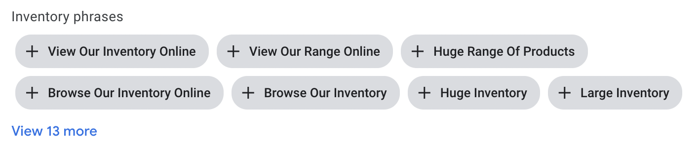 responsive search ads google suggestions