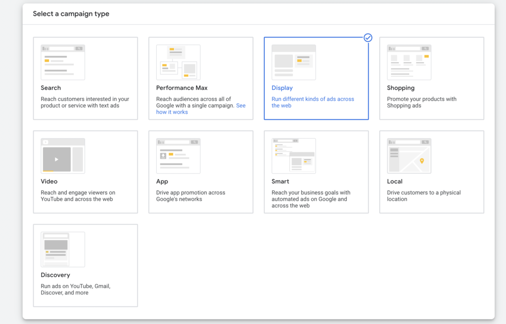 select display ads