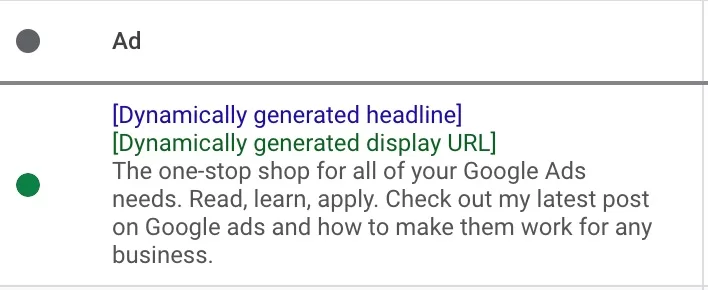 dynamic search ad