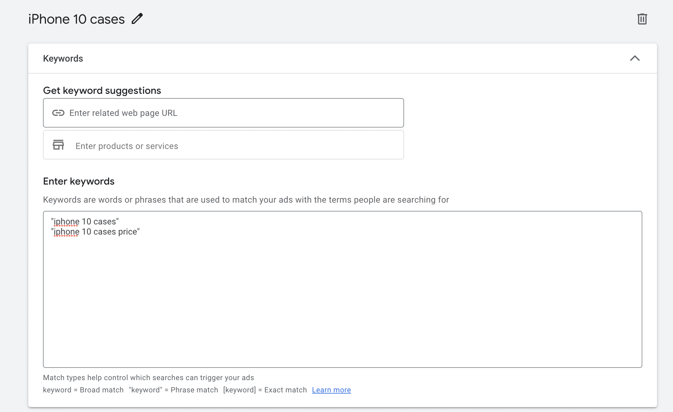 google ads ad group