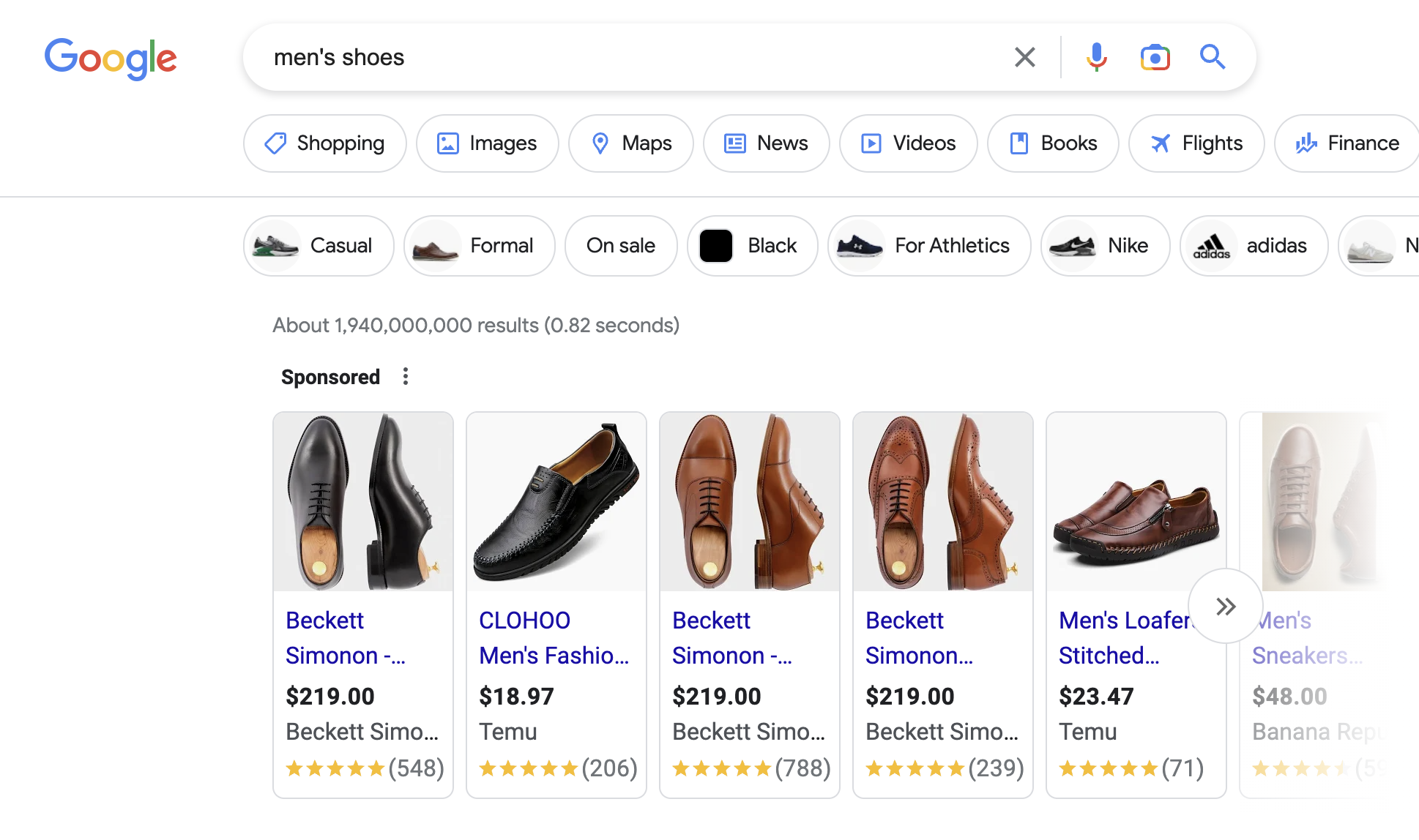 google shopping ads sample