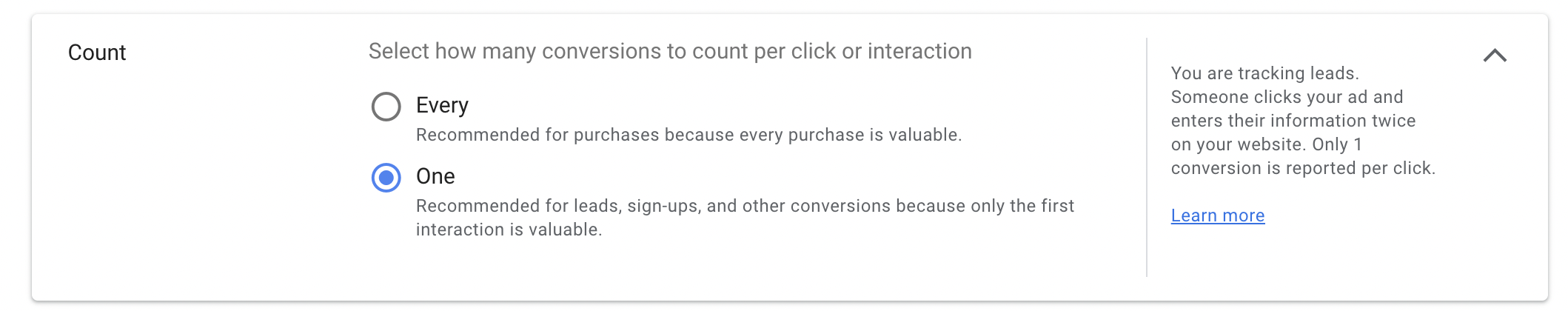 counting conversions