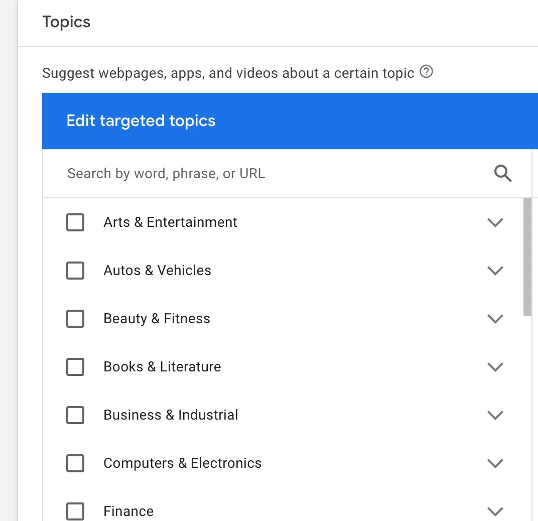 topic targeting