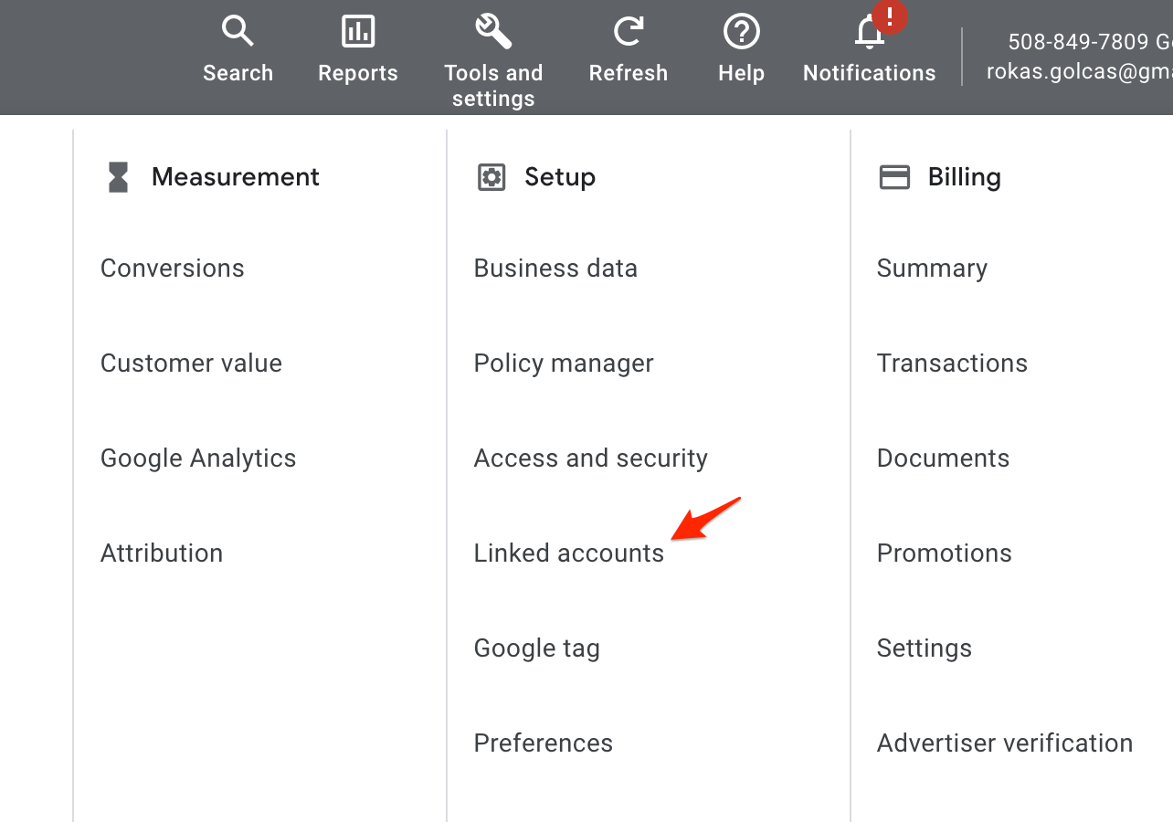 connecting youtube to google ads