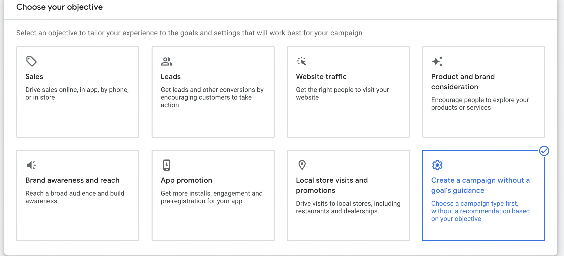 youtube campaign type