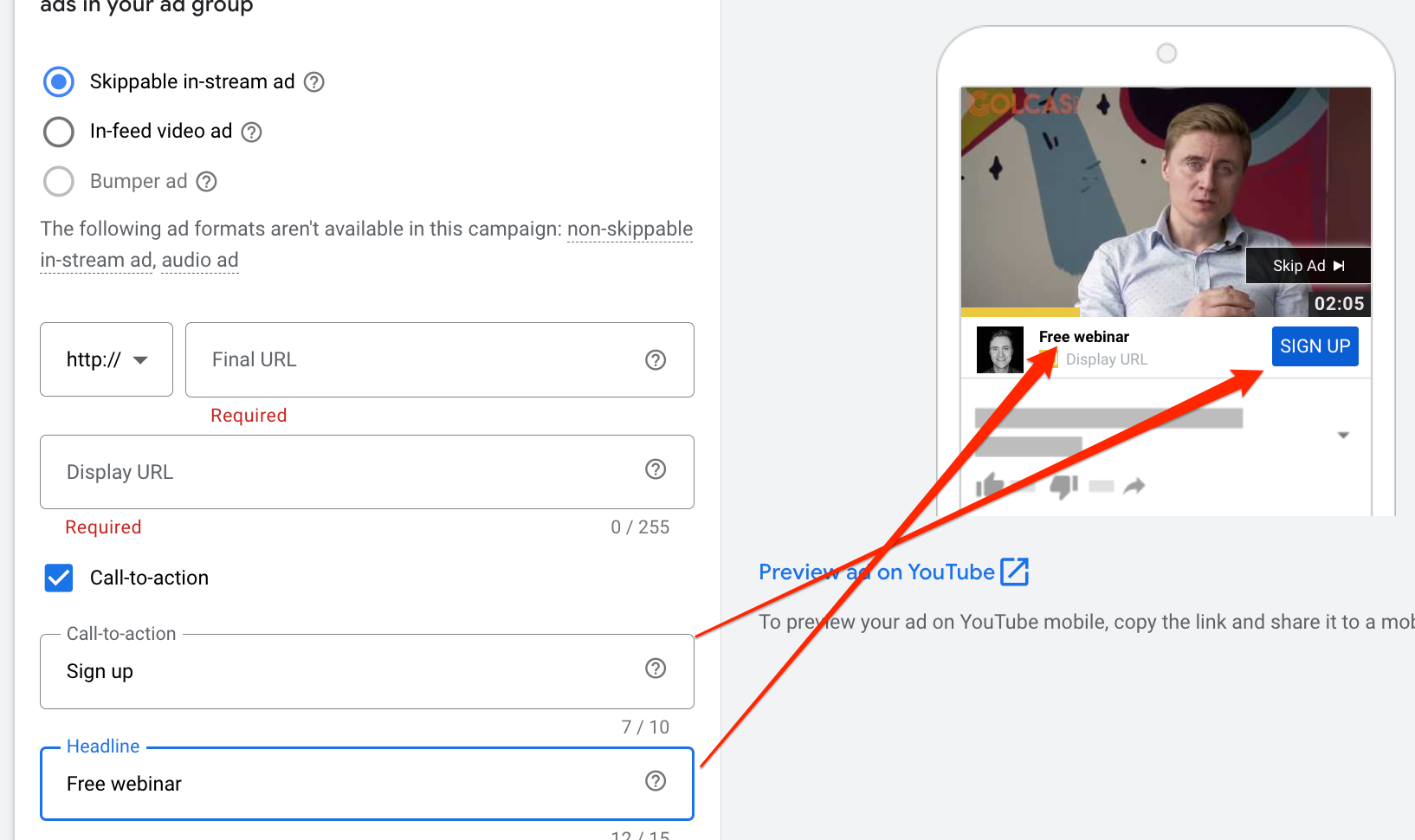 youtube call to action