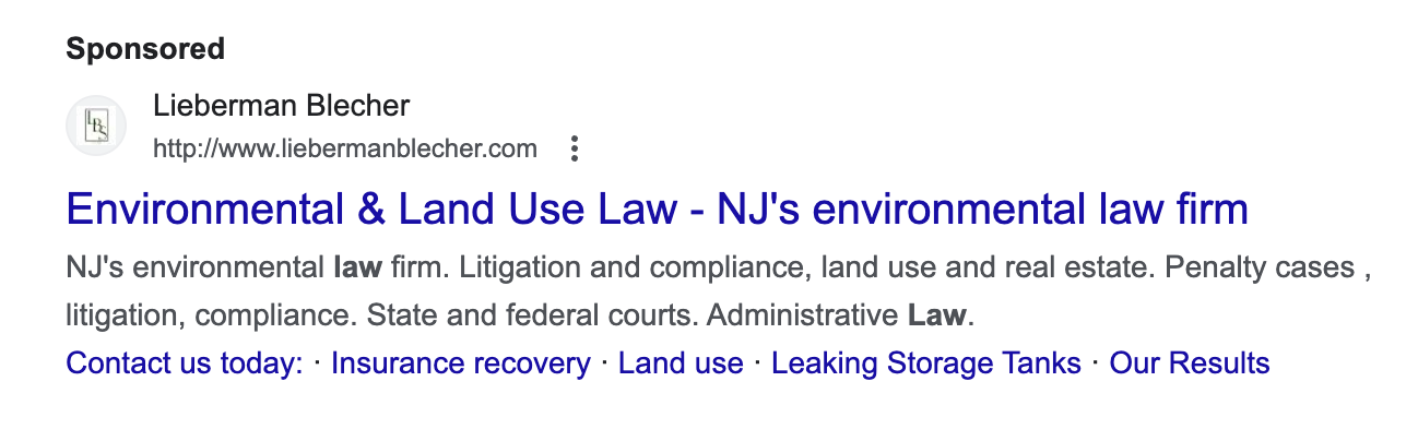 google ads results for lawyer 2