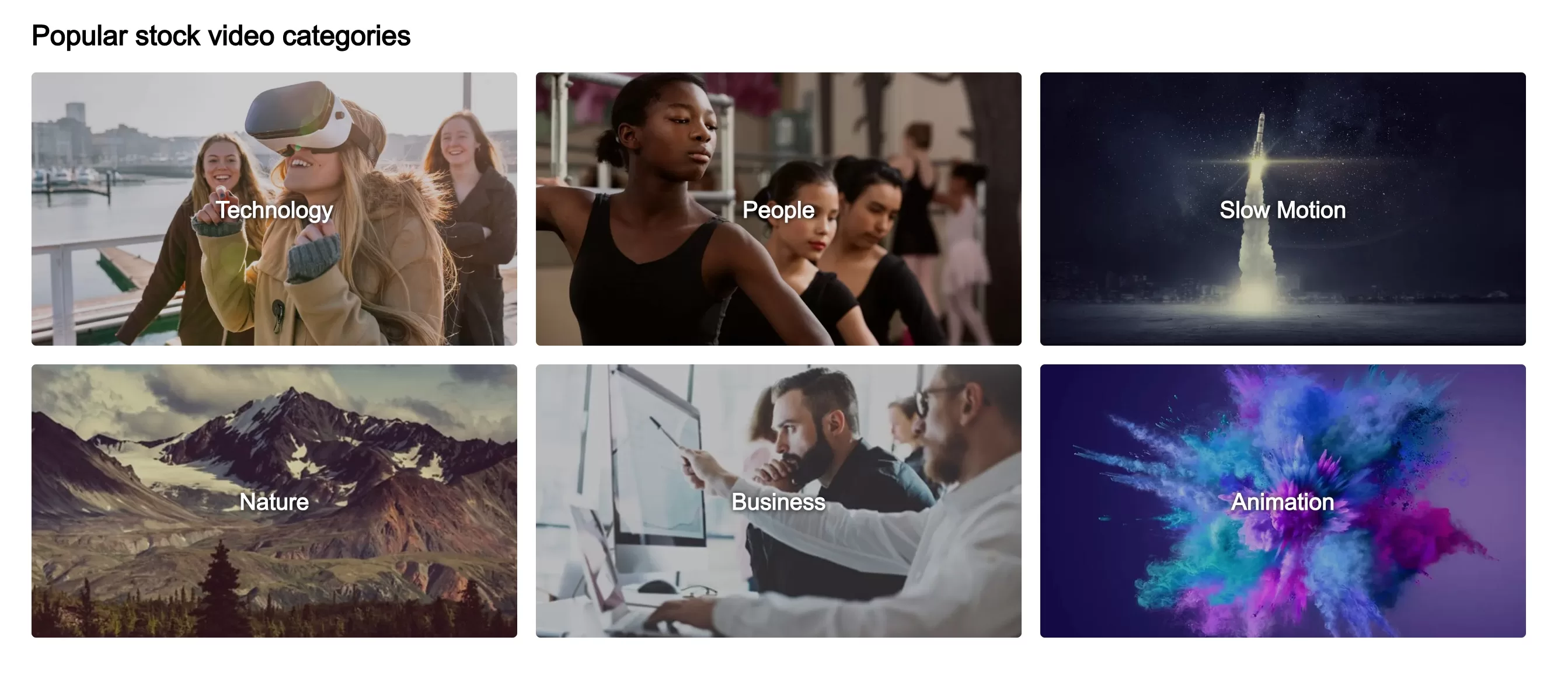 Shutterstock video ads library