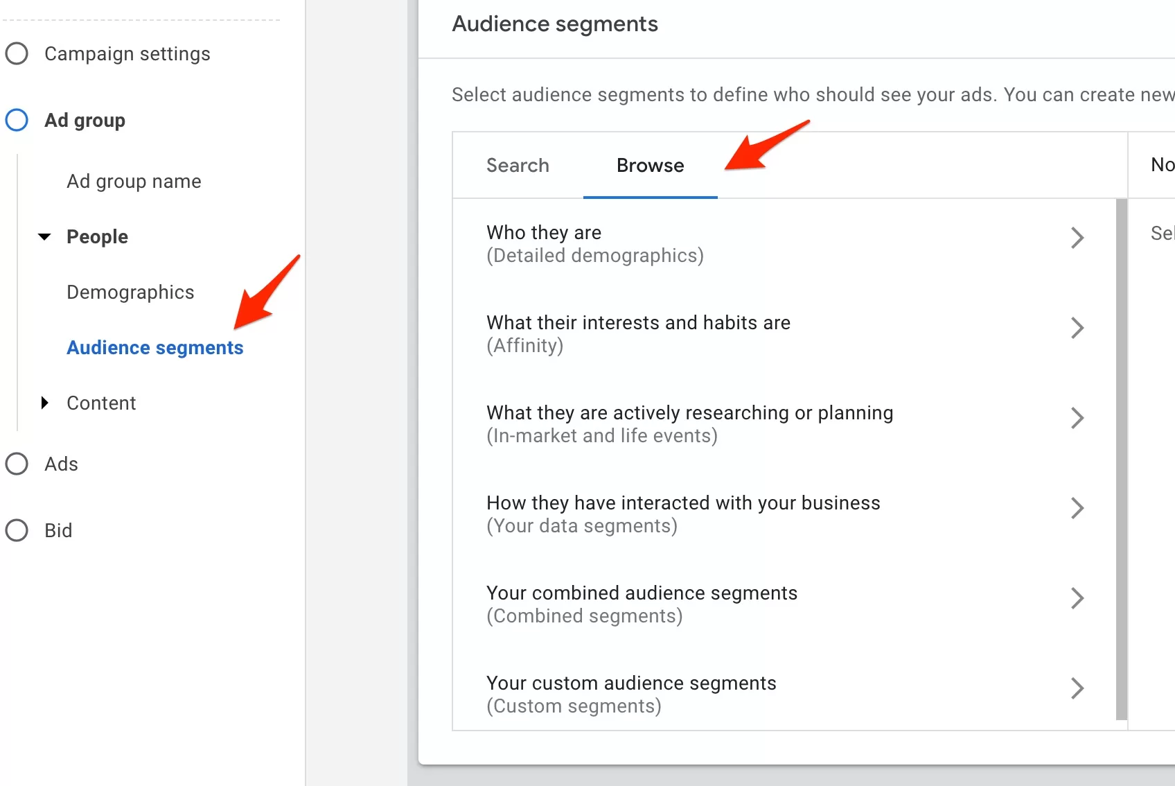video campaign custom audience