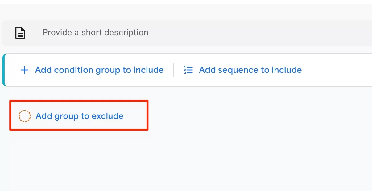 exclusions in audiences
