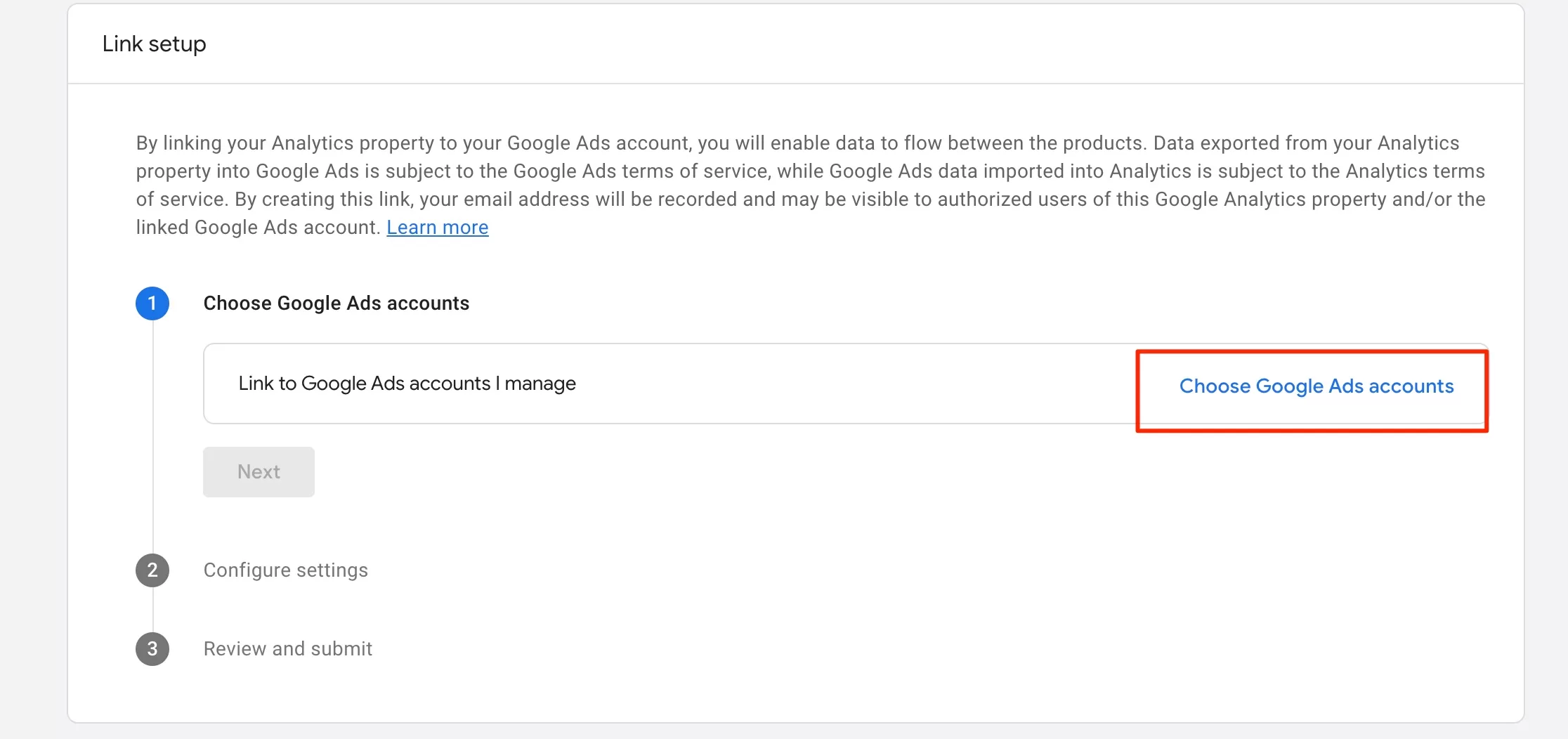 ga4 account linking
