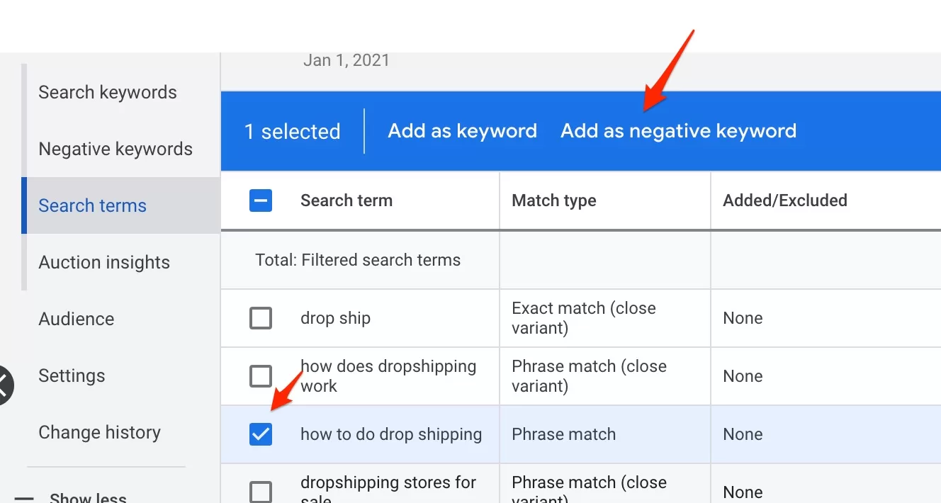 adding_negative_keyword