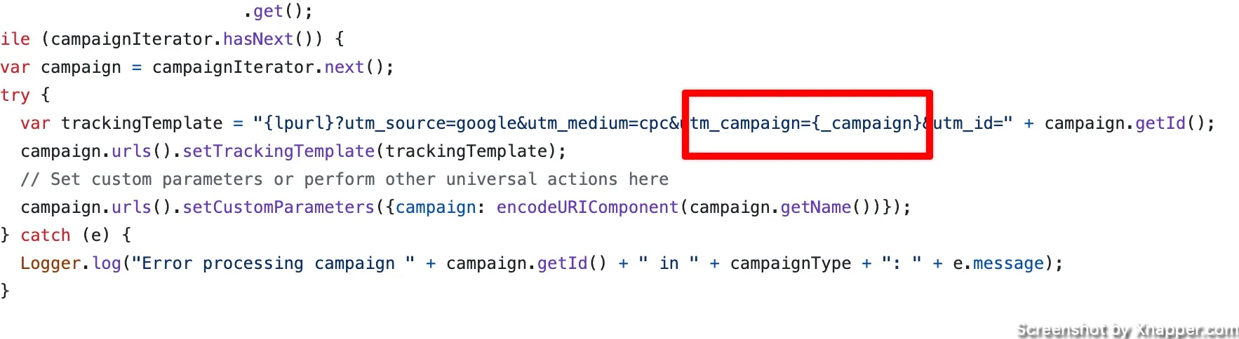 script to add utms